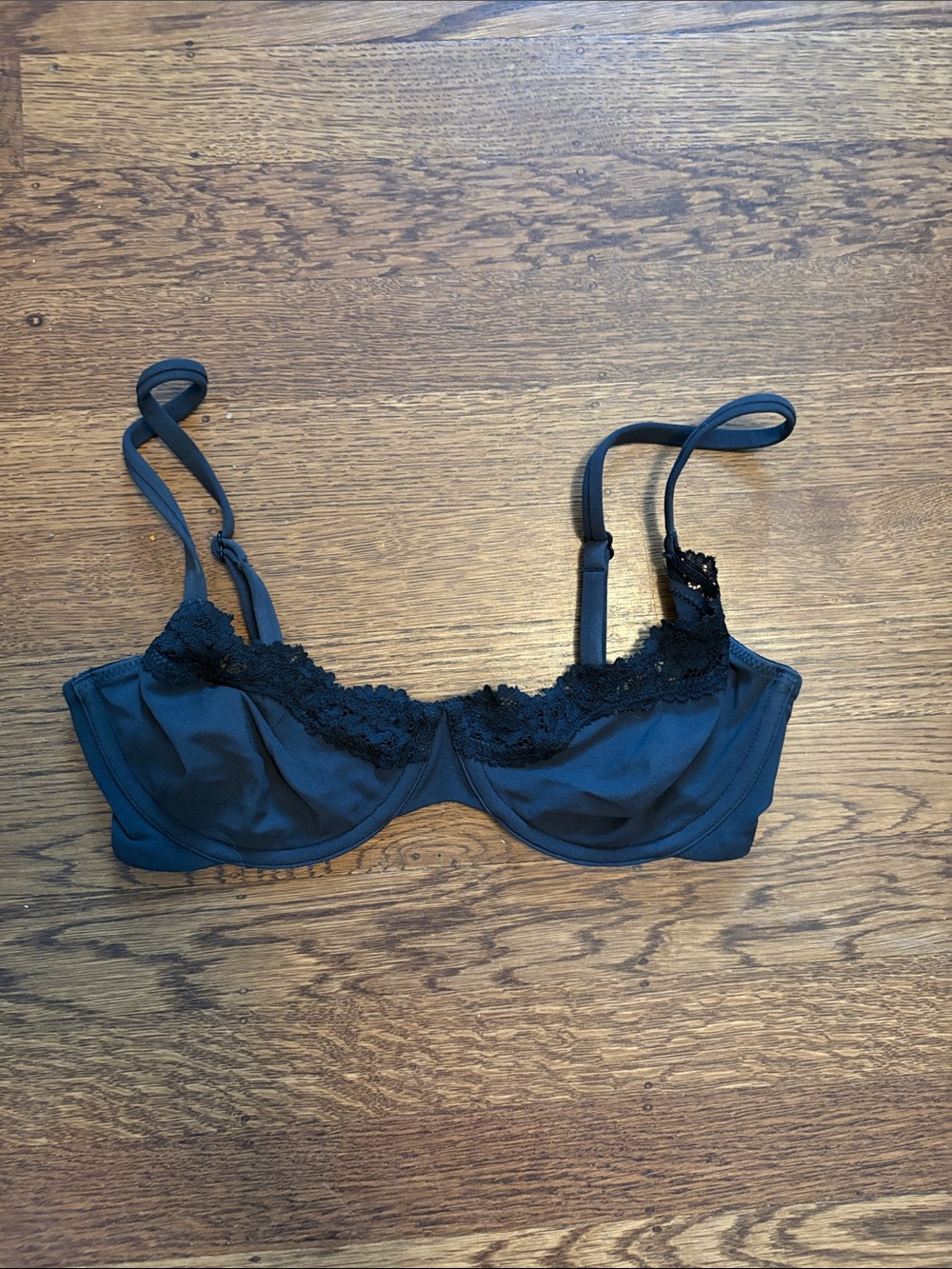 Skims Black Lace Trim Underwire Bra - Women Intimates